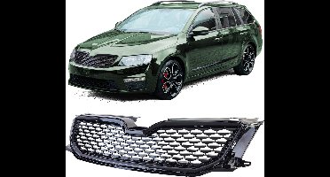 Sport Grill Passend Voor Skoda Octavia 5E 2012 t/m 2017 Hoogglans Zwart Sport Design Combi en Sedan