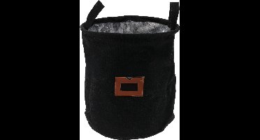 Stoffkorb mit Fenster und Griffen, Ø 24 cm