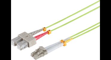Duplex Patchkabel LC/SC 50/125µ, OM5, lindgrün 15m