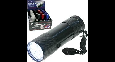 Set van 2 zaklampen blauw en rood LED 8.5cm