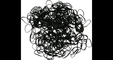 Haarelastiekjes Rasta elastiekjes Zwart ca 1250 stuks - Met gratis opbergtasje