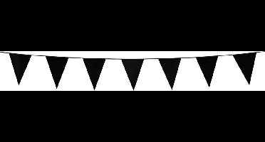 3x Mini Vlaggenlijn Zwart 3 meter - Verjaardag Feest Party Festival Poolparty Decoratie