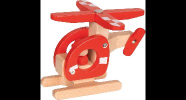 GOKI Houten voertuig - Helikopter - 15X6,4X12,2Cm - 2 Jaar