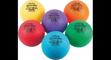 Set Poly PG ballen | Gymnastiekballen | 6 ballen | Gekleurd |Ø 12,7 cm | Naadloze ballen