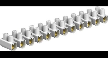 OBO Bettermann 2056550 78 CE WS Kroonsteenstrip Flexibel: 16-16 mm² Massief: 16-16 mm² Aantal polen: 12 1 stuk(s) Wit