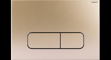 RAYBRO Mocha 45 - Bronze Gold - Champagne Gold - bedieningsplaat - druktoets wc - bedieningspaneel - Universeel - Geberit Delta inbouwreservoir (UP100) - Geberit Sigma (UP320 en UP300) - Rapotec - REZI, Kronenbach - JomoTech.