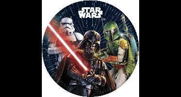 Vegaoo - 8 Star Wars Galaxy papieren borden 23 cm