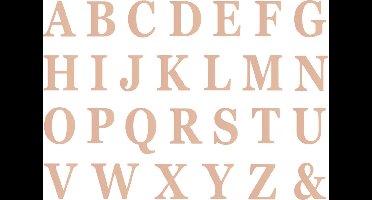 Zelfklevende Letters A t/m Z - Rosé Goud