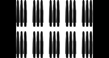 XQMax Dart Shafts - 10 Sets (30 stuks) - Inbetween - Zwart - Zwarte Darts Shafts