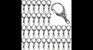 40 Stuks Karabijnhaak Sleutelhanger Zwart - Musketonhaak Keychains voor Volwassenen - Sieraden Maken Mini Musketon ringetjes - Auto Klein Carabiner Sleutel Hanger, Houder - DIY Karabijn Haak Ringen - Karabijnsluiting Sleutelringen Hobby