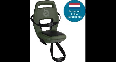 Qibbel Junior 6+ Fietsstoeltje Achter Bagagedrager bevestiging - Magic Green- inclusief voetsteunen
