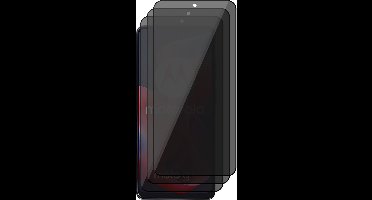 Privacy Screenprotector geschikt voor Motorola Moto G24 - 3x Volledig Dekkend Glas Screen Protector
