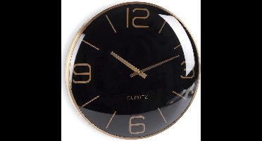 Wandklok Gouden Zwart 30 cm - Uurwerk - Keukenklok - Wand - Muur - Klok
