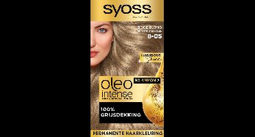 Syoss Oleo Intense 8-05 Haarverf - Beige Blond - Permanente Haarkleuring - Ammoniakvrij - Met Voedende Oliën - 100% Grijsdekking - Langdurige Kleur - 1 stuk