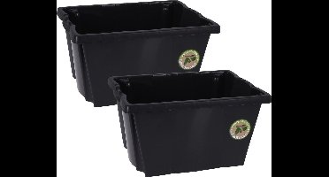 Storage Solutions Multifunctionele Opberg box/doos/kist - 2x - kunststof - 20 liter - 42 x 33 x 23 cm