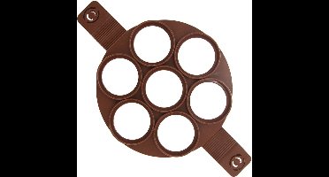 Ei Ring Silicone Bruin SILLINIE 24 cm - Kookring - Eierring - Eivorm - Rond - Pancake - Omelette