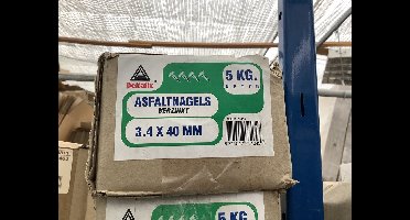 Asfaltnagels. Kopspijkers. 3.4 x40 mm. Lang verzinkt. 5 kilo