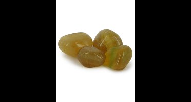 Trommelstenen Fluoriet Geel (20-30 mm) - 100 gram