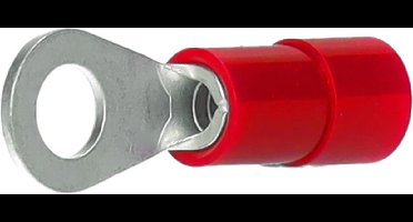 Intercable Q-serie DIN geïsoleerde kabelschoen ring recht 0,5-1 mm² M5 vertind - rood GV per 1000 stuks (ICIQ15GV)