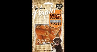 Flamingo Hapki 2 X chicken + rice cigars -- 2 X 85 gr = 170 gram -- hondensnack GLUTENVRIJ - GEEN SUIKERS TOEGEVOEGD - 100% TASTY knapperig . ook goed te bijten door oude honden.