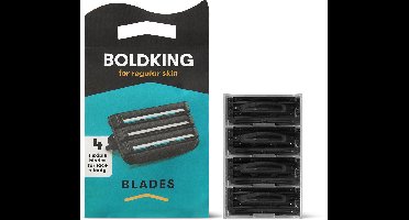 Boldking Scheermesjes Regular - Scheermes Man & Vrouw - Scheerset Normale Huid - Heren & Dames - 4 Razor Blades Mannen