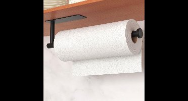 Wandmontage Keukenrolhouder met Zelfklevende Bevestiging - Ruimtebesparende Dispenser voor Keukenrollen