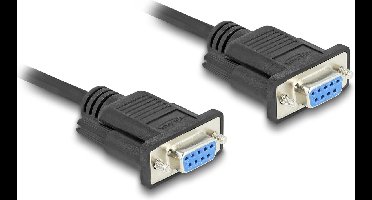 Delock Serial Cable RS-232 D-Sub9 female to female with narrow plug housing 2 m