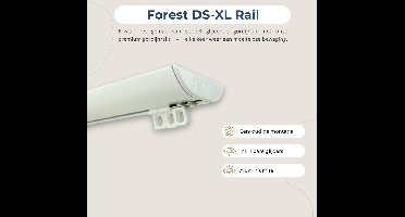 Forest DS-XL - Premium gordijnrails - 300cm (2 x 150cm) compleet pakket - plafond