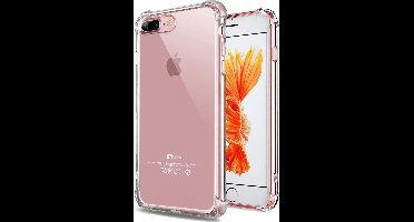 Transparant hoesje geschikt voor iPhone 7 Plus/8 Plus - Shockproof Protective Case doorzichtig siliconen hoesje geschikt voor Apple iPhone 7 Plus/8 Plus Clear Cover, Dotted Finish Ultra Slim Soft Silicone Jelly Back Cover voor iPhone 7 Plus/8 Plus