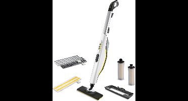 Kärcher SC 3 Upright Set Stoomreiniger - Extra set Power vloerdoeken microvezel (2 stuks) - Incl. extra ontkalkingspatroon - Carpet Glider - 30 sec opwarmtijd - 1600 W - Oppervlakteprestatie 60 m² - Reservoir 0.5 l - Continue vulbaar