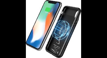 Akashi, Coque pour Geschikt voor Apple iPhone X / XS Protection Rigide 2 en 1 Batterie 3500mAh, Zwart