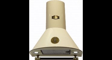Kaiser Küchengeräte wandkap A 6423 ElfBE ECO, Afzuigkap 60 cm met metalen elementen, ivoor, 910 m³/h -Antiek Goud-