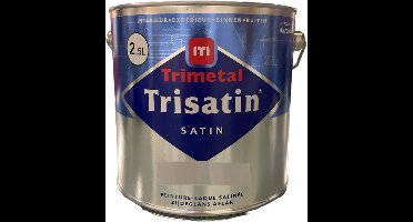 Trimetal Trisatin - Solventgedragen zijdeglanslak perfecte afwerking - RAL 9010 zuiver wit ( gebrokenwit) - 2.50 L