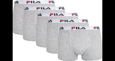 FILA - Heren Basic Boxershorts - 5 Pack - Maat S - Grijs