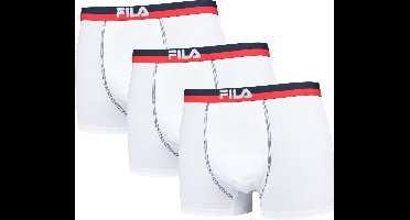 FILA - Heren Boxershorts - Gekleurde Waistband - 3 Pack - Maat L - Wit