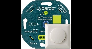 Lybardo - LED Dimmer - Met Afdekplaat - 3-200W - Universeel - Inbouw