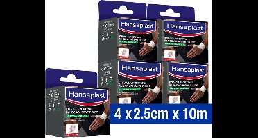 Hansaplast Stevige Sporttape - Tape Voor Polsen En Handen - Blessure Tape - Voordeelverpakking - 4 x 2.5cm x 10m