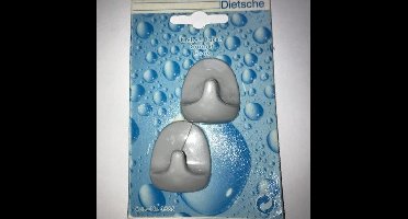 Universele handdoekhaken zelfklevend (setje van 2) grijs