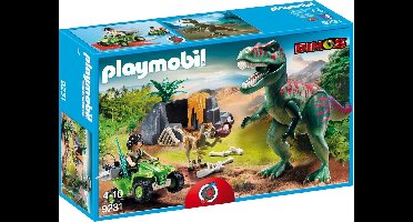 Onderzoeker met dino's / Explorateur avec dinosaures