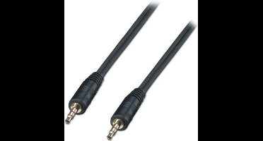 Lindy Premium - Audiokabel - stereo ministekker (M) naar stereo ministekker (M) - 2 m - beschermd - zwart - gevormd