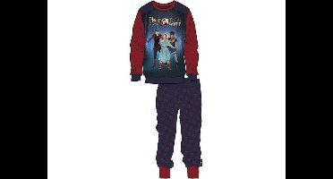 Nachtwacht Pyjama Blauw/Rood maat: 146/152