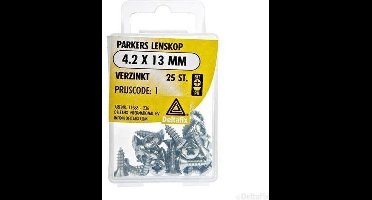 Spaanplaatschroeven Lenskop Pozidriv Verzinkt 4.2x13mm