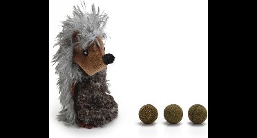 Beeztees Egel - Kattenspeelgoed - Incl. Catnipballen - 11,5 cm