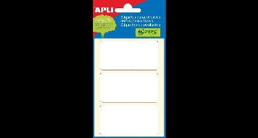 Apli witte etiketten ft 34 x 67 mm (b x h), 18 stuks, 3 per blad (2684)