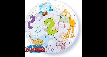 2 Jaar Bubbles Ballon Jungle Animals 56cm