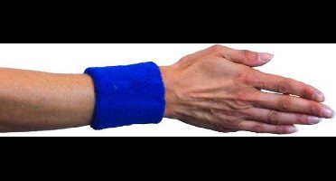 Witbaard Polsbandjes 7 Cm Katoen Blauw One-size 2 Stuks