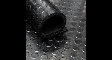 Rubbermat op rol - Noppen 3 mm - Breedte 120 cm -Rubber loper - Per Strekkende Meter