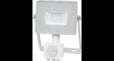 V-TAC VT-10-S-W LED Draaibare Schijnwerper - Samsung - PIR Sensor - IP65 Waterdicht - Wit - 10W - 800 Lumen - 4000K