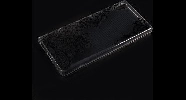 Shop4 - Sony Xperia XA1 Hoesje - Zachte Back Case Mandala Bloem Transparant