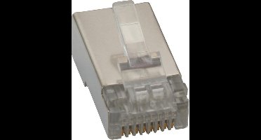 RJ45 CAT5e Netwerk Stekker Afgeschermd -  Grijs - 10 stuks